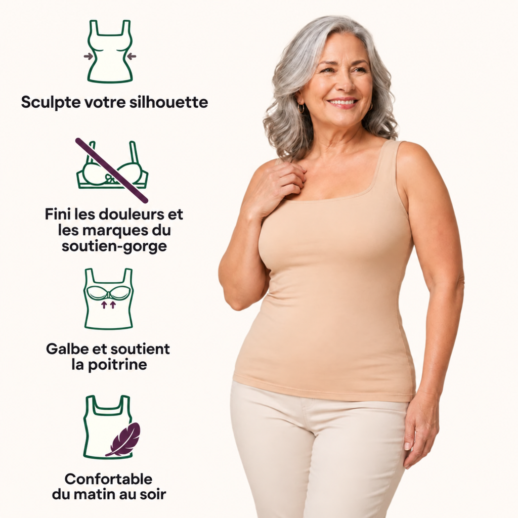 Débardeur Sculptant Confort avec Soutien-Gorge Intégré